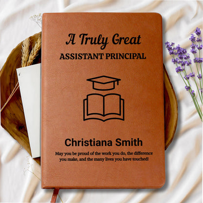 Assistant Principal Personalized Leather Journal – Promotion Gifts – view 9
