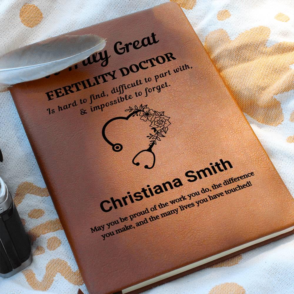 Fertility Doctor Personalized Leather Journal – Gift – view 8