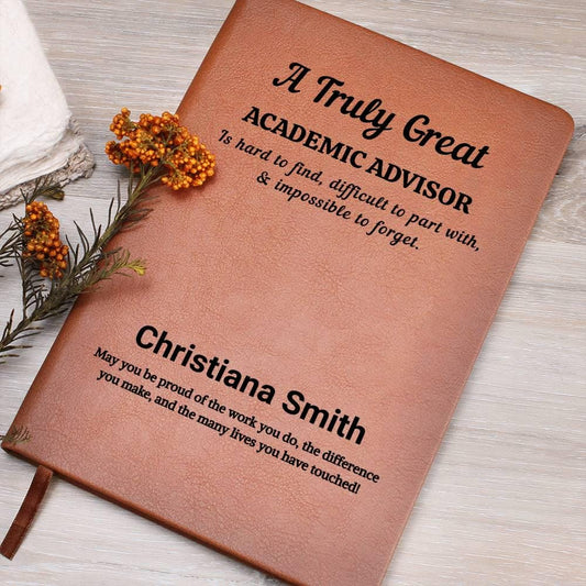 Academic Advisor Personalized Journal – Birthday or Thank You Gift