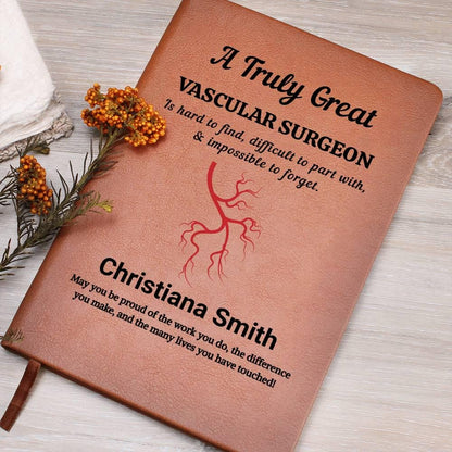 Vascular Surgeon Gift Personalized Leather Journal – Appreciation Gift