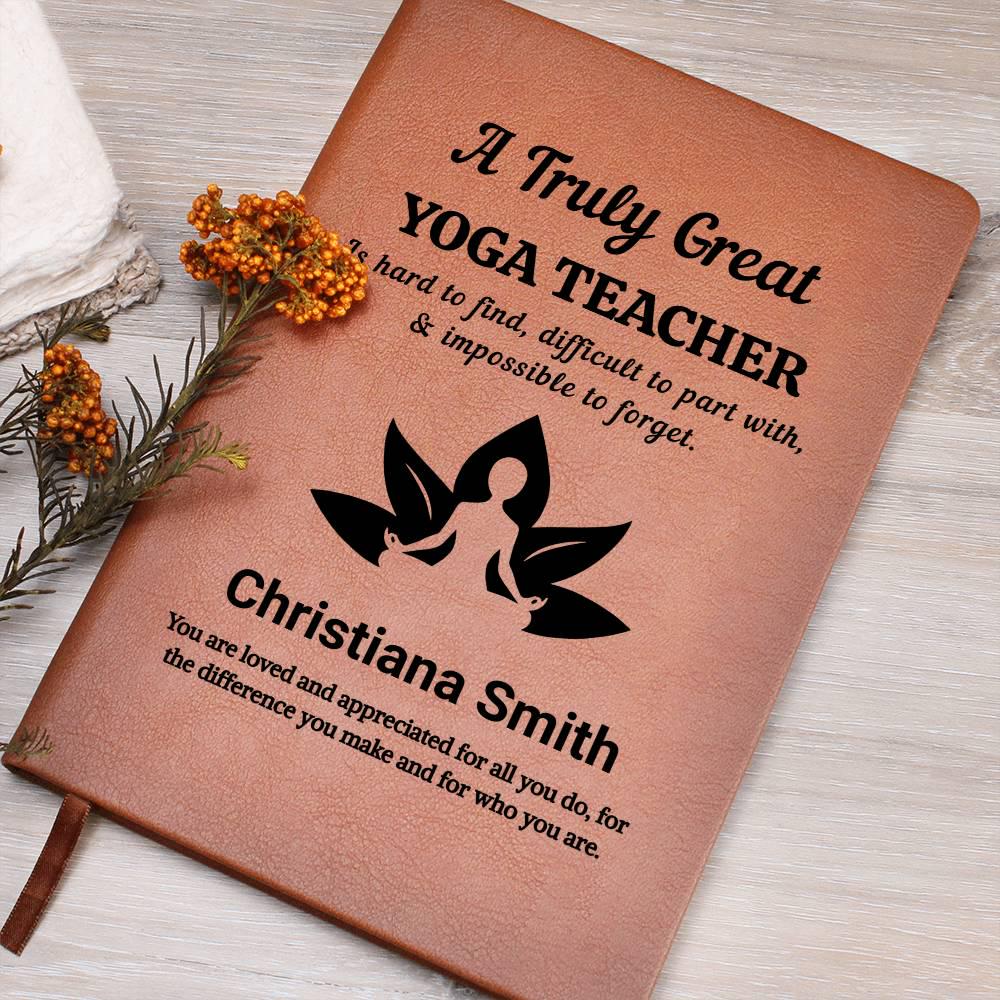 Yoga Teacher Personalized Gift Leather Journal – Yogi