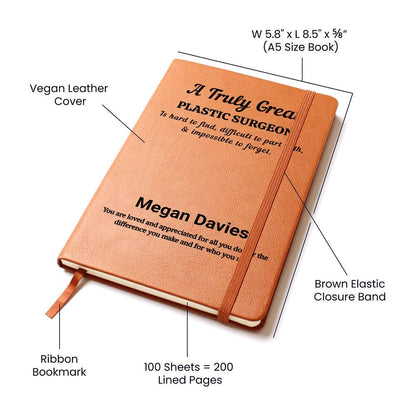 Plastic Surgeon Gift Personalized Leather Journal – view 4