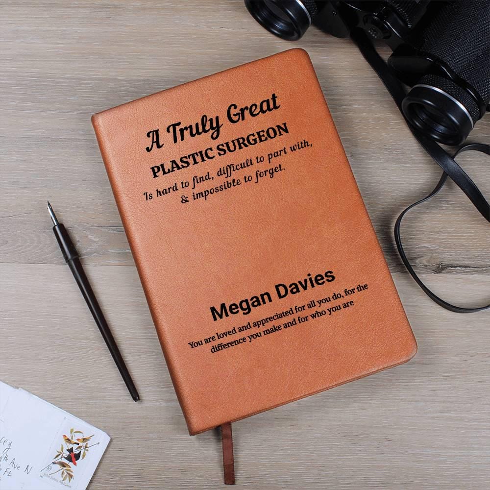 Plastic Surgeon Gift Personalized Leather Journal – view 2
