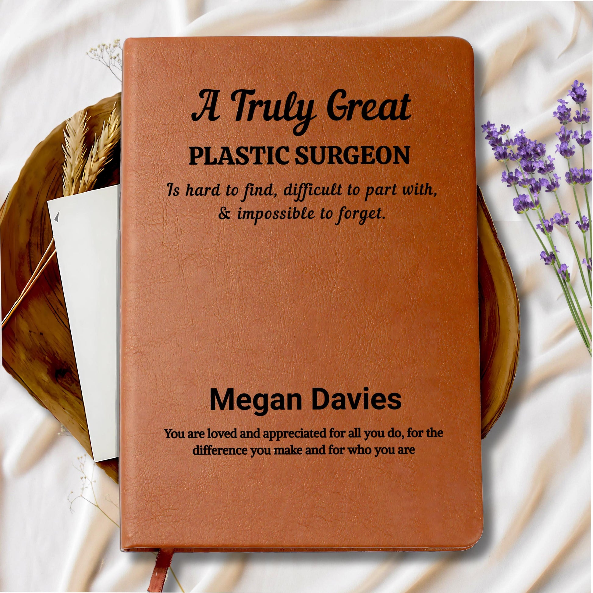Plastic Surgeon Gift Personalized Leather Journal – view 10