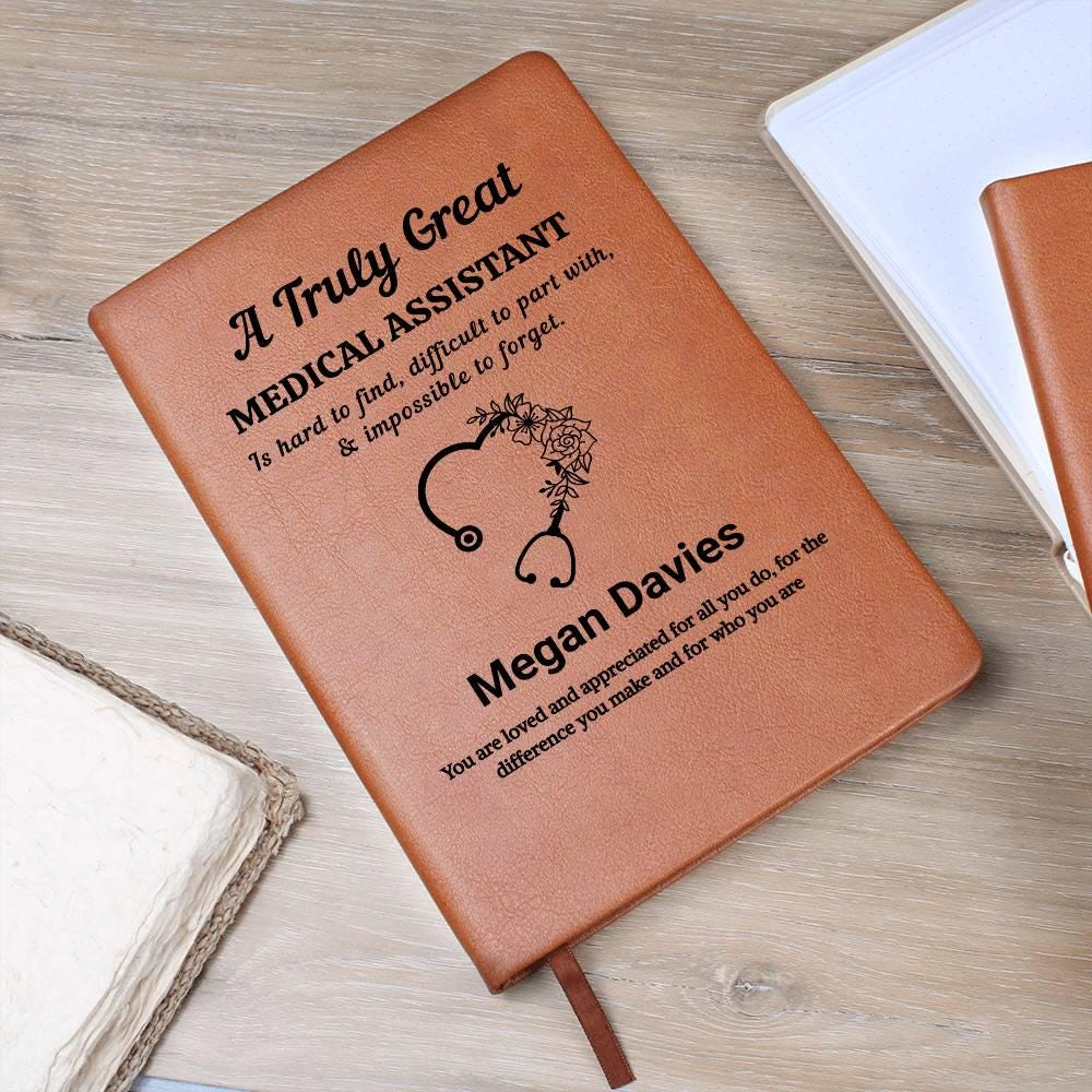 Medical Assistant Gift Personalized Leather Journal – CMA Gifts – view 8