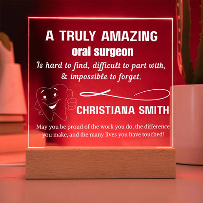 Personalized Oral Surgeon Acrylic Sign - Custom Oral Surgery Gifts – view 7