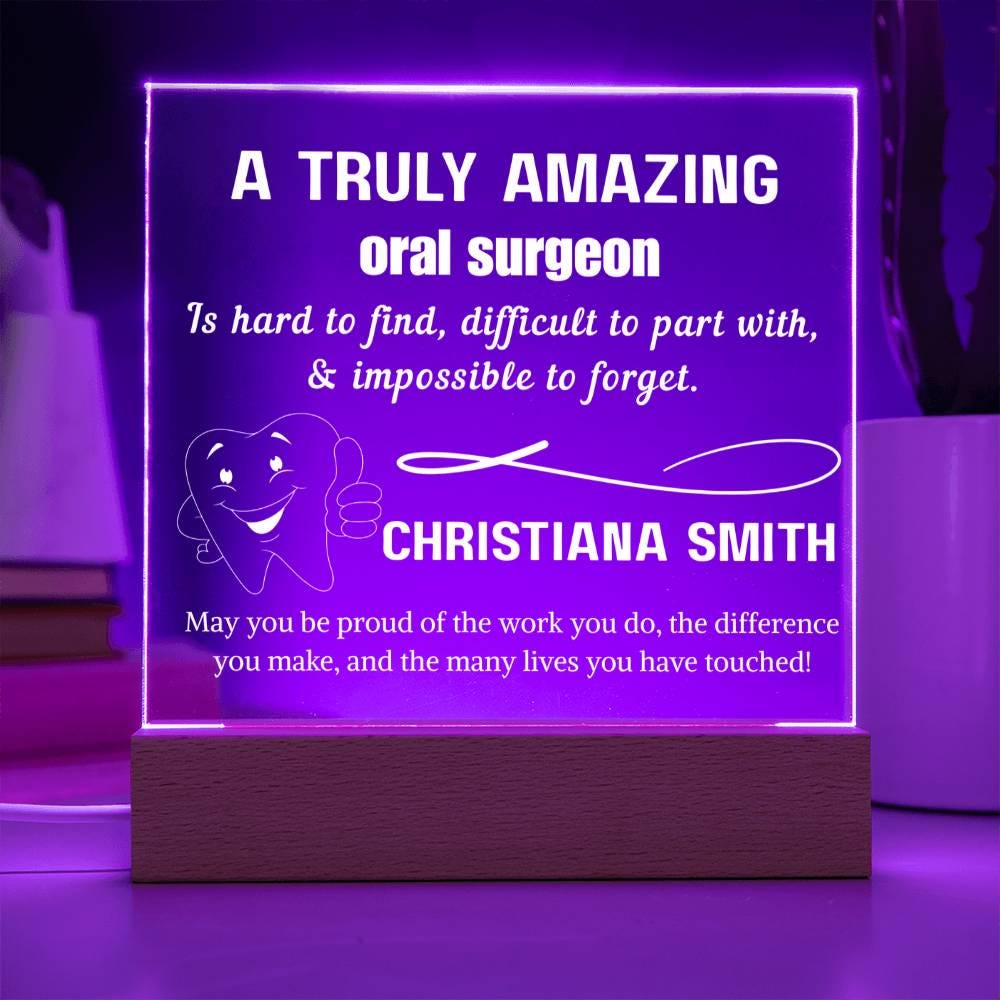 Personalized Oral Surgeon Acrylic Sign - Custom Oral Surgery Gifts – view 4