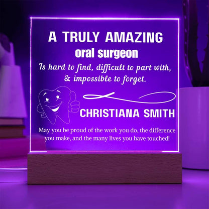 Personalized Oral Surgeon Acrylic Sign - Custom Oral Surgery Gifts – view 4