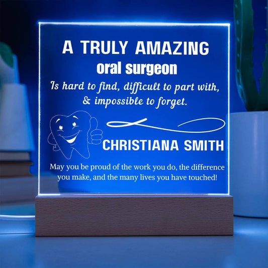 Personalized Oral Surgeon Acrylic Sign - Custom Oral Surgery Gifts – view 2