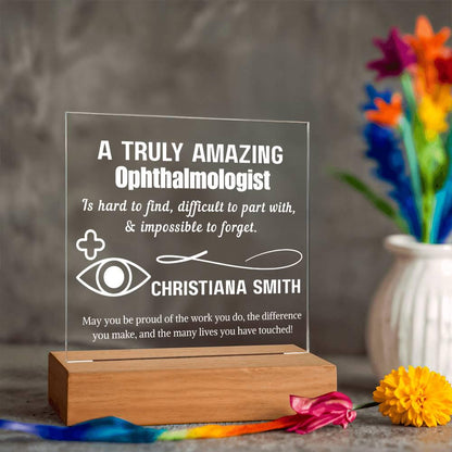 Personalized Ophthalmologist Light Sign: Acrylic Eye Doctor Gift – view 8