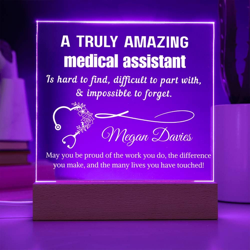 Personalized Medical Assistant Acrylic Sign - Custom CMA Gifts – view 4