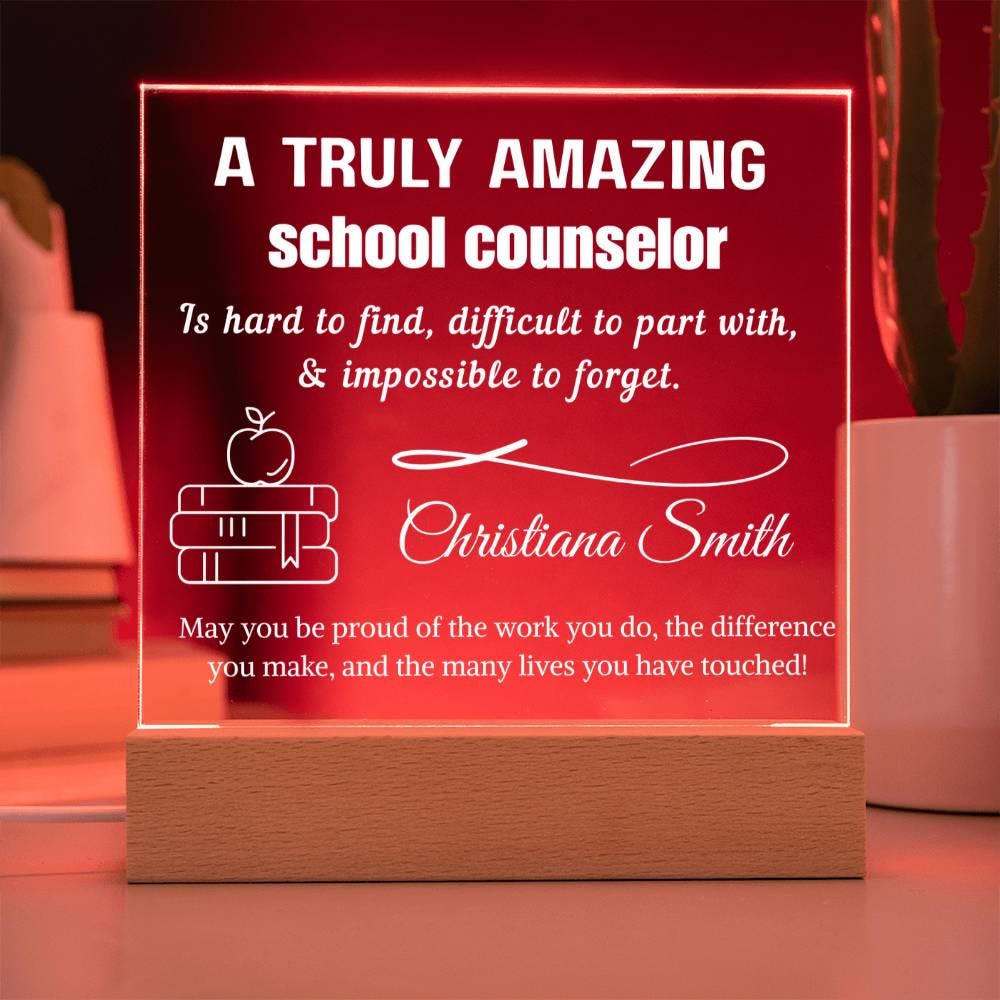 Personalized School Counselor Sign – Thank You Recognition Gift – view 8