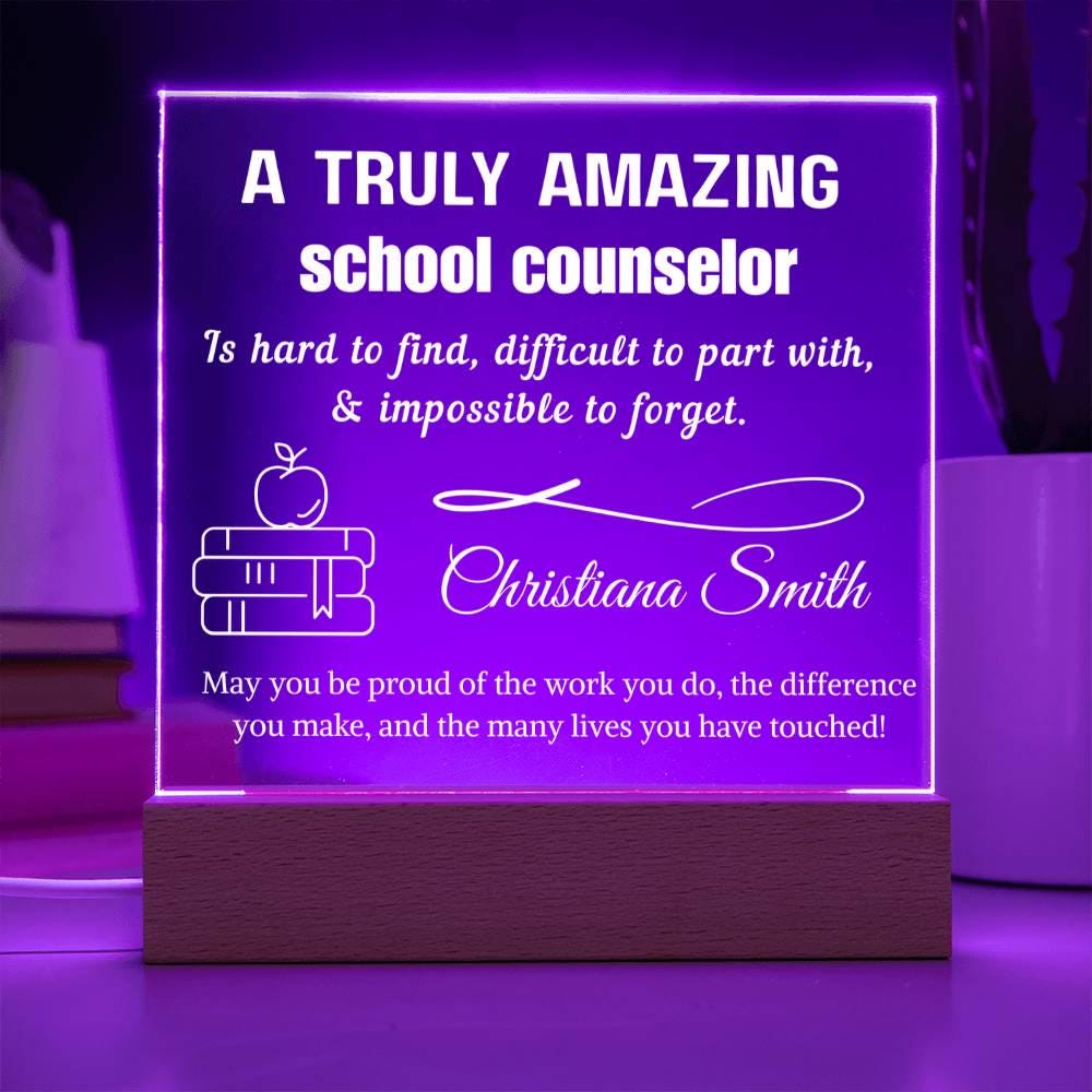 Personalized School Counselor Sign – Thank You Recognition Gift – view 4