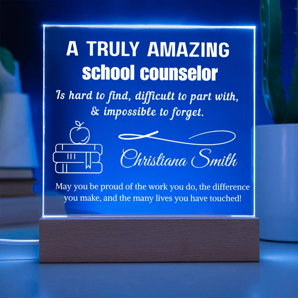 Personalized School Counselor Sign – Thank You Recognition Gift – view 3