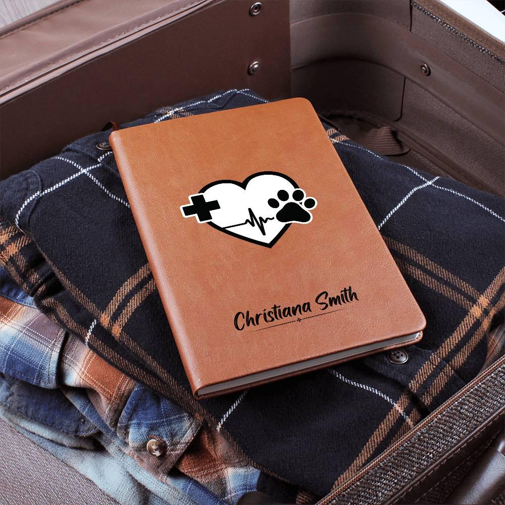 Personalized Veterinarian Doctor Journal: Vegan Leather Vet Gift – view 7