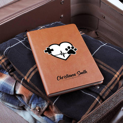 Personalized Veterinarian Doctor Journal: Vegan Leather Vet Gift – view 7