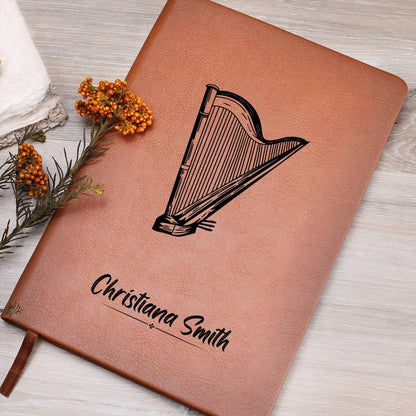 Personalized Vegan Leather Harp Journal: Gift for Harpist – view 8