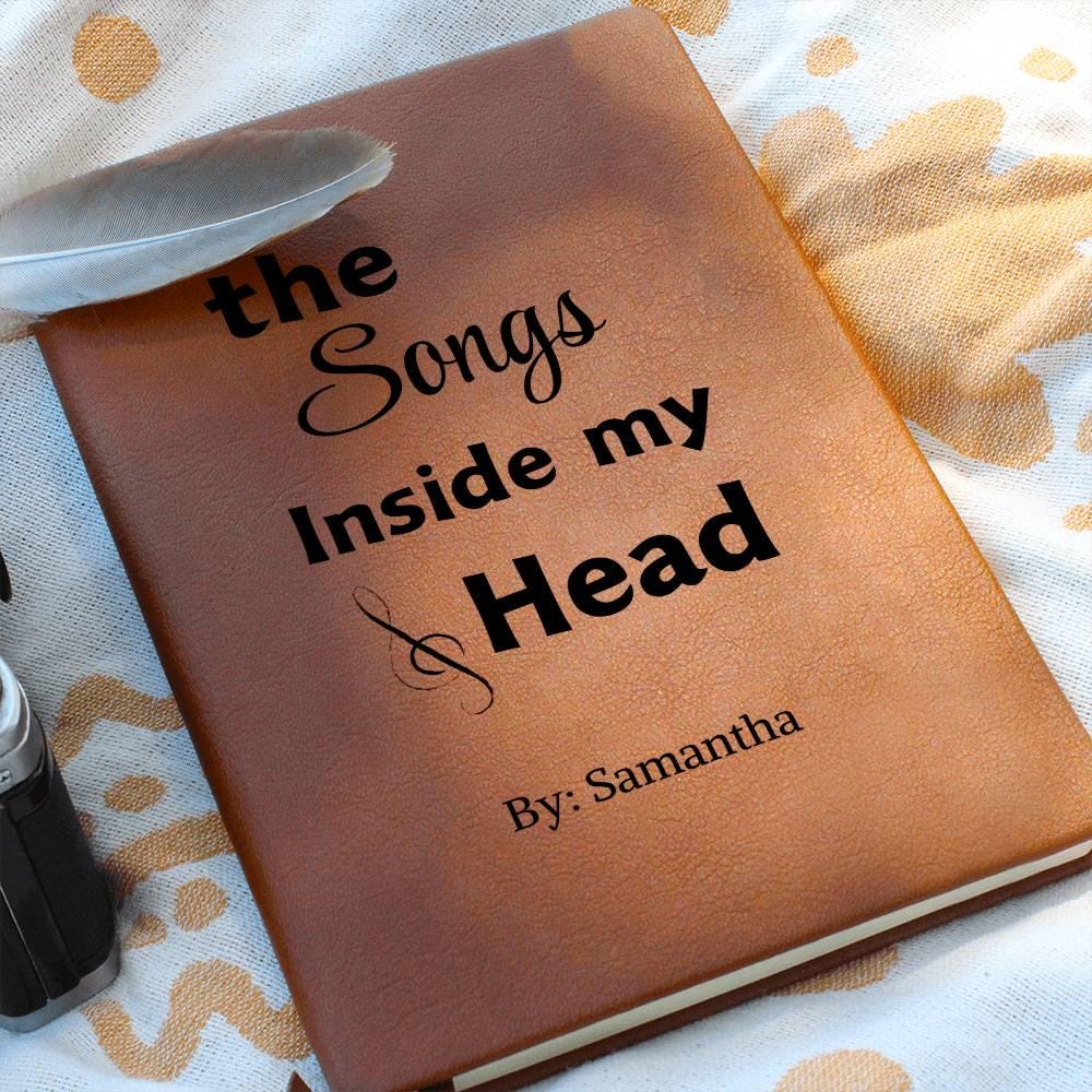 Personalized Leather Songwriting Journal: Custom Lyrics Notebook – view 7