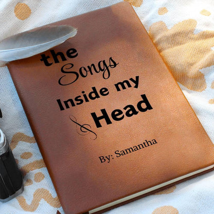 Personalized Leather Songwriting Journal: Custom Lyrics Notebook – view 7
