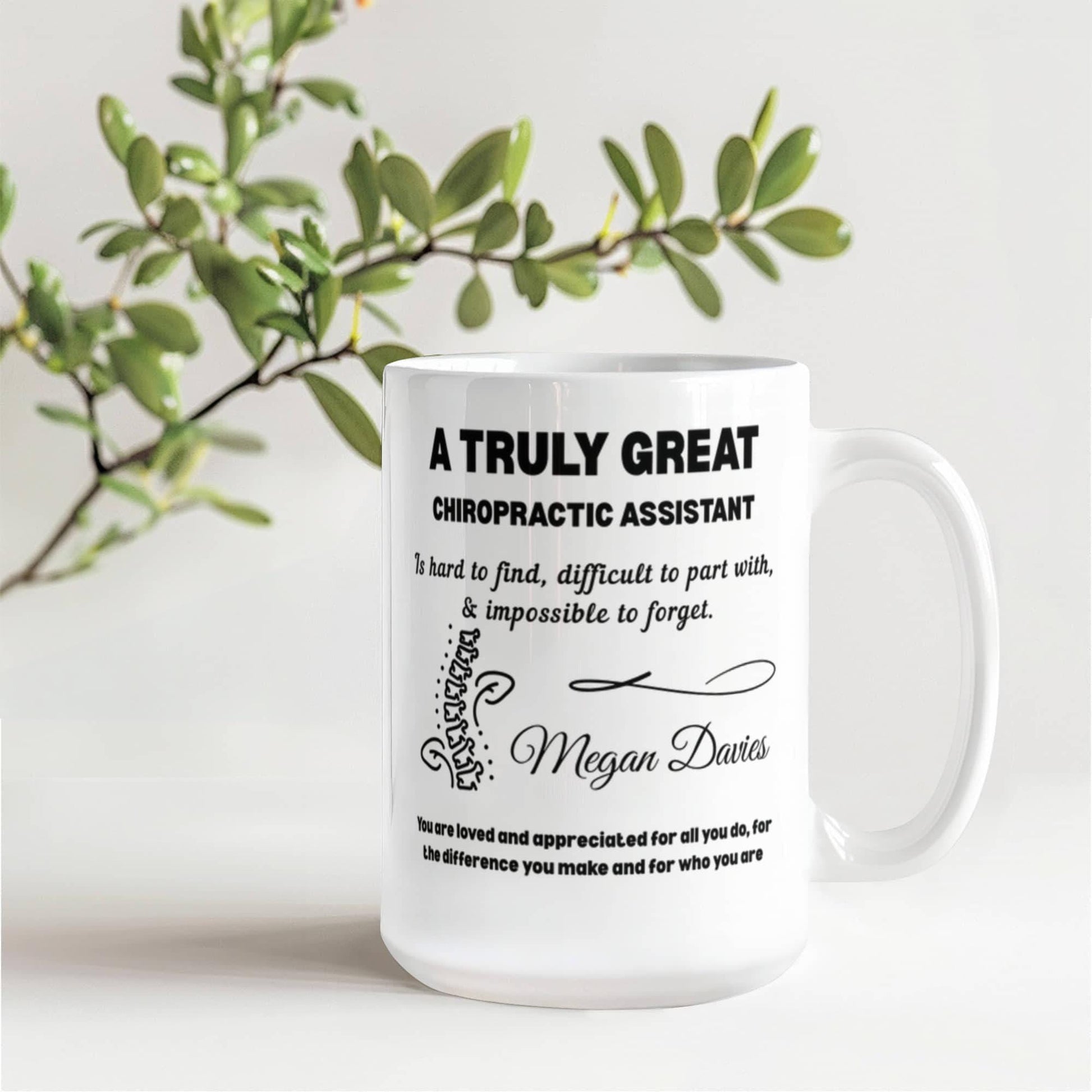 Chiropractic Assistant Personalized Color Accent Mug – Chiro Office – view 10