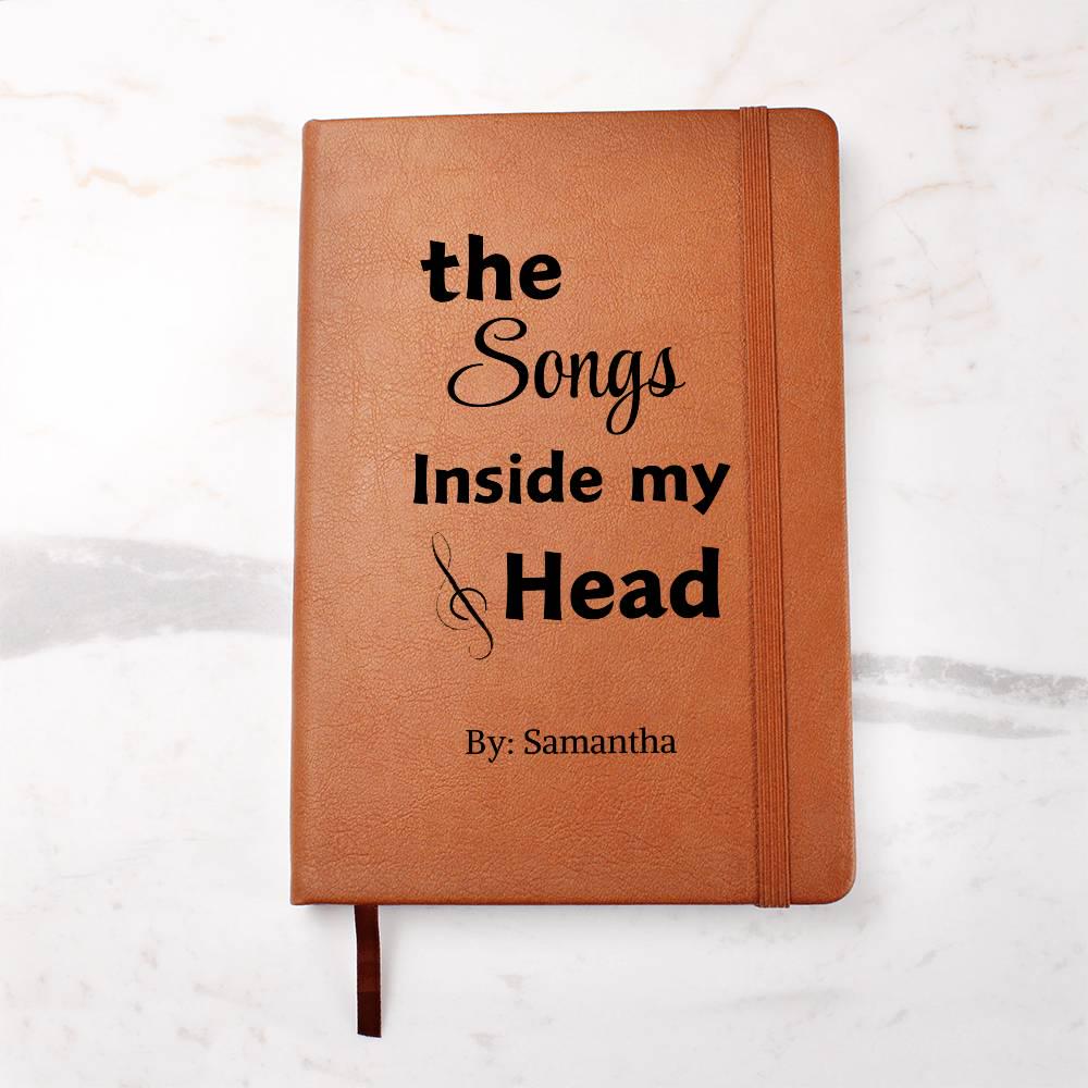 Personalized Leather Songwriting Journal: Custom Lyrics Notebook