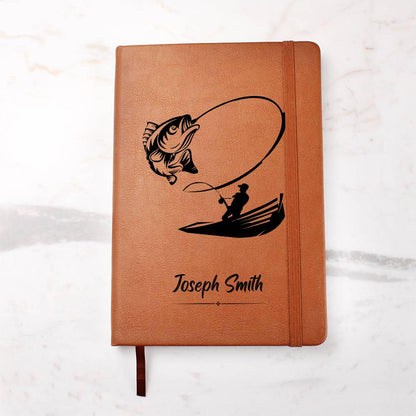Fishing Log Book – Personalized Leather Fishing Journal – view 2