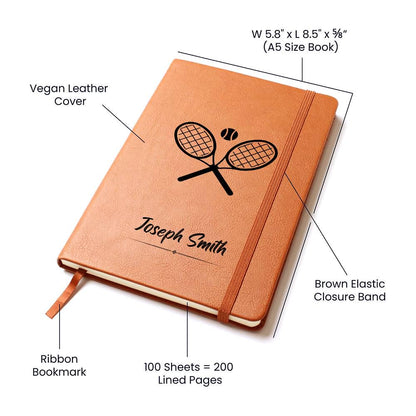 Personalized Tennis Notebook – Gift for Tennis Player – Tennis Mom – view 3