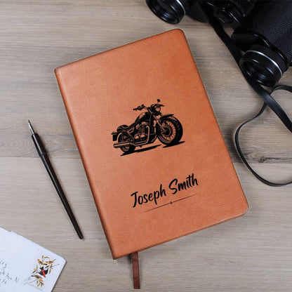 Vintage Personalized Leather Motorcycle Journal – Custom Rider – view 9