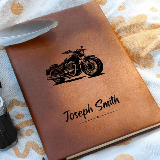 Vintage Personalized Leather Motorcycle Journal – Custom Rider