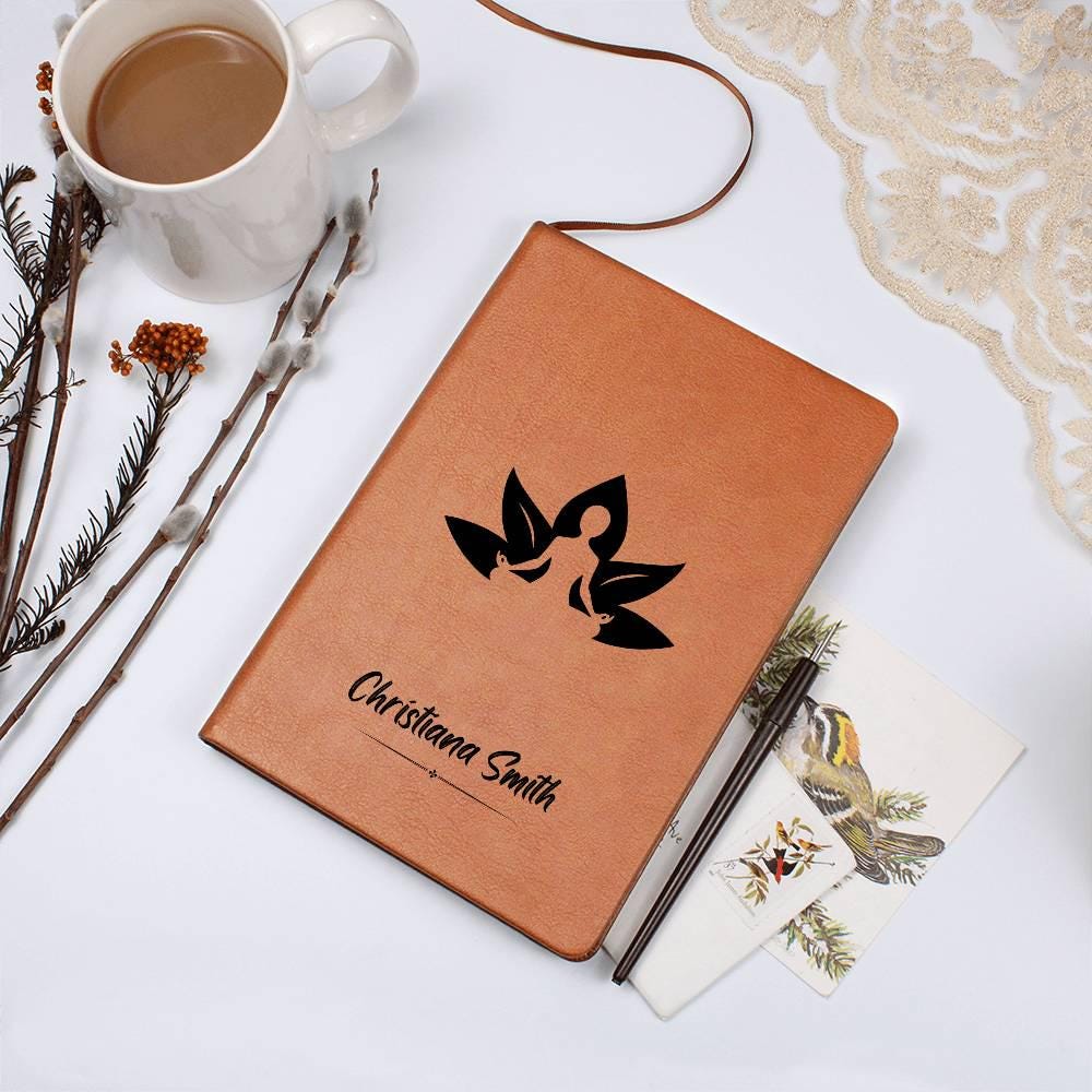 Personalized Leather Yoga Journal – Yoga Instructor Gift – Yogini – view 5