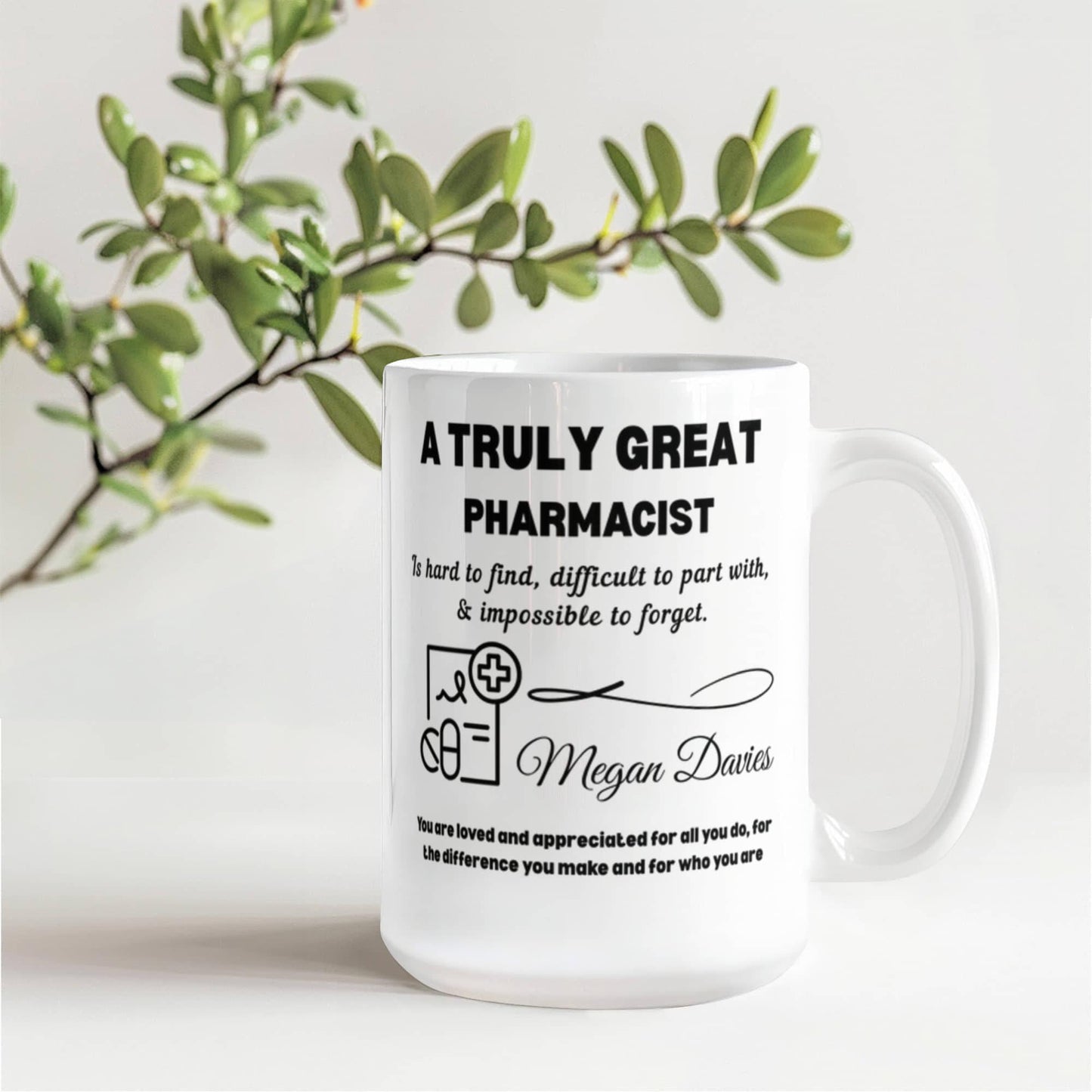 Personalized Pharmacist Mug – Pharmacy Graduation or Appreciation Gift – view 10
