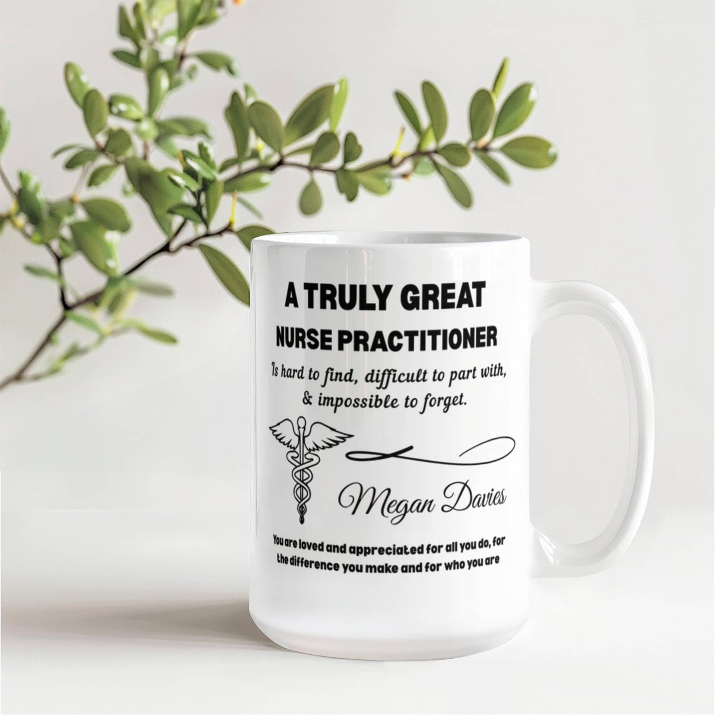 Personalized Nurse Practitioner Color Accent Mug – NP Graduation – view 10
