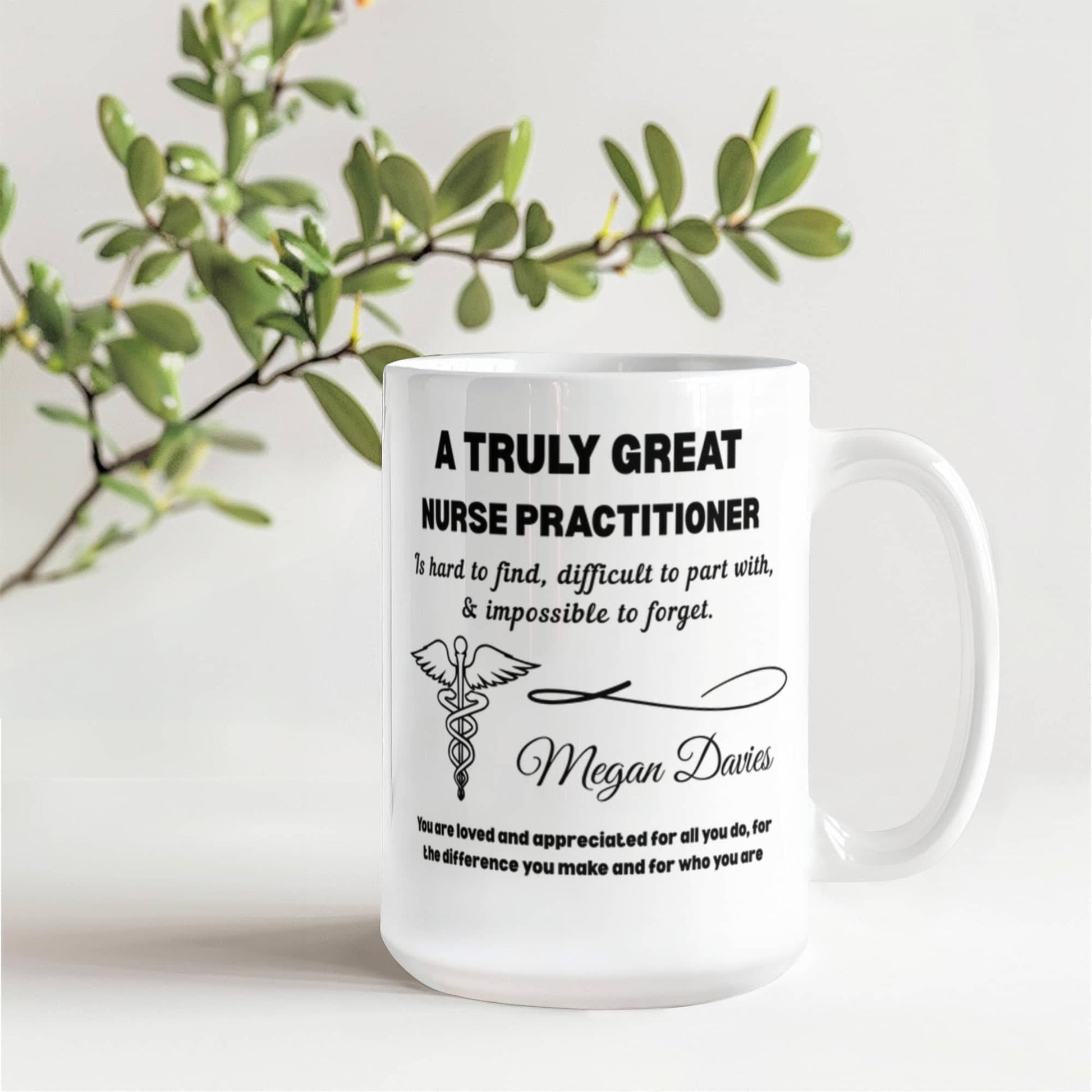 Personalized Nurse Practitioner Color Accent Mug – NP Graduation – view 10