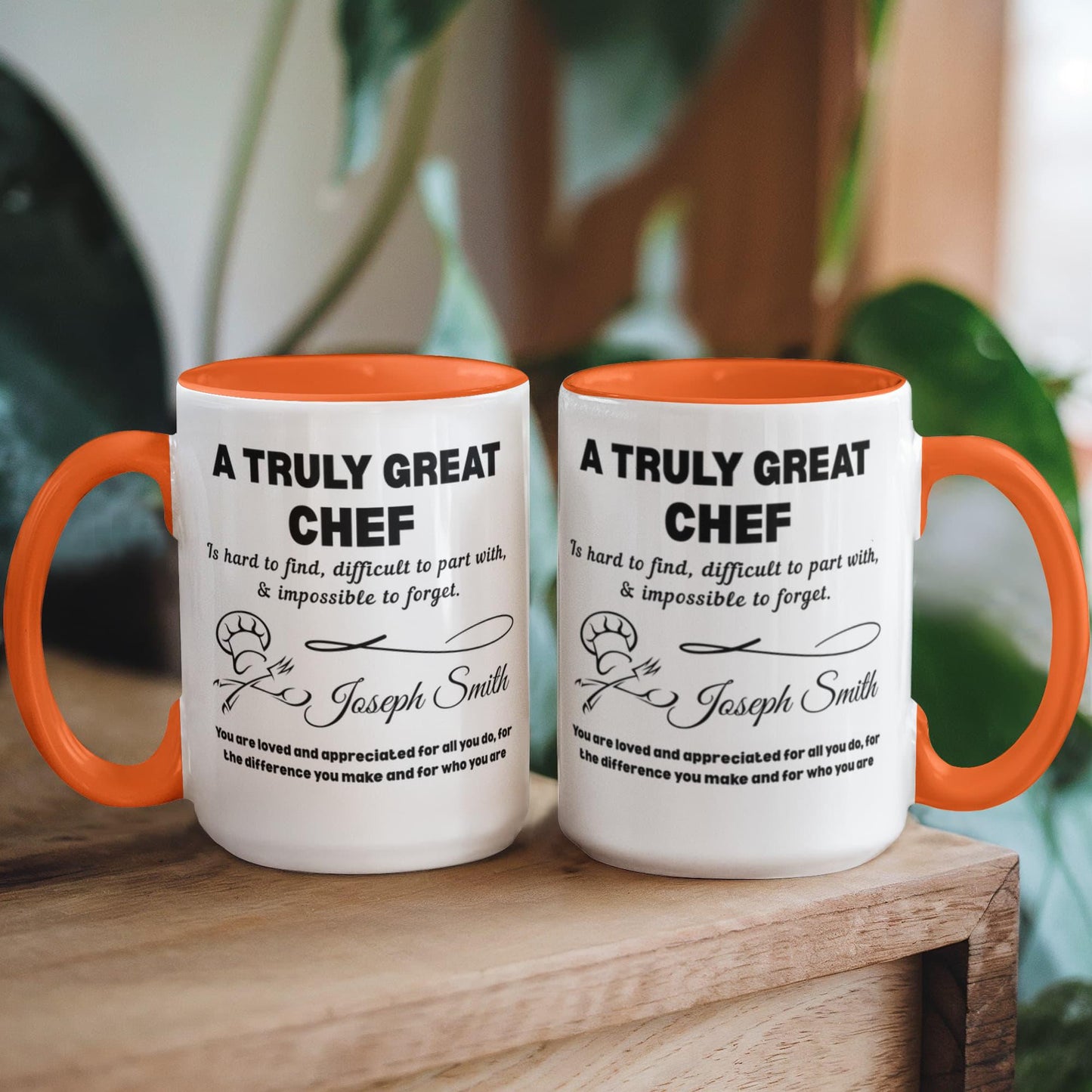 Chef Gift Personalized Color Accent Mug – Culinary Gifts – view 5