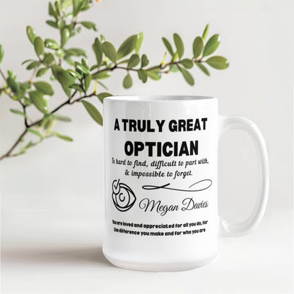 Personalized Optician Color Accent Mug – Eye Doctor Gift – view 9