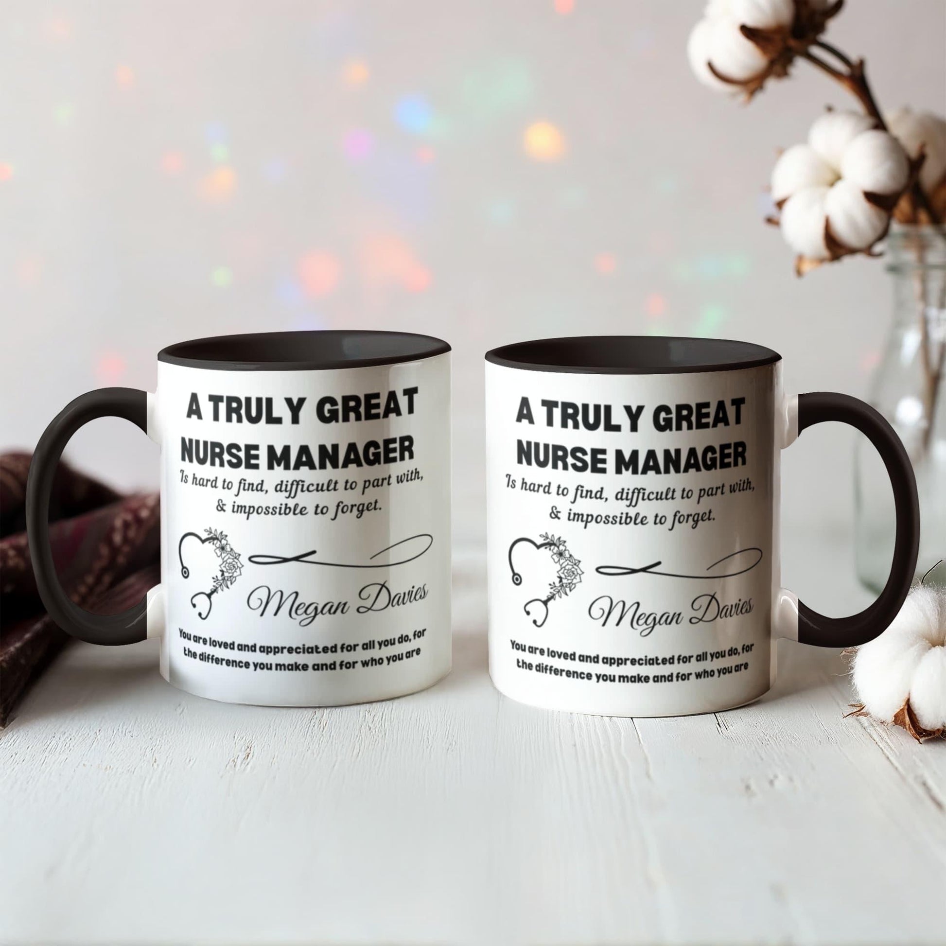 Nurse Manager Personalized Color Accent Mug – Appreciation Gift – view 8
