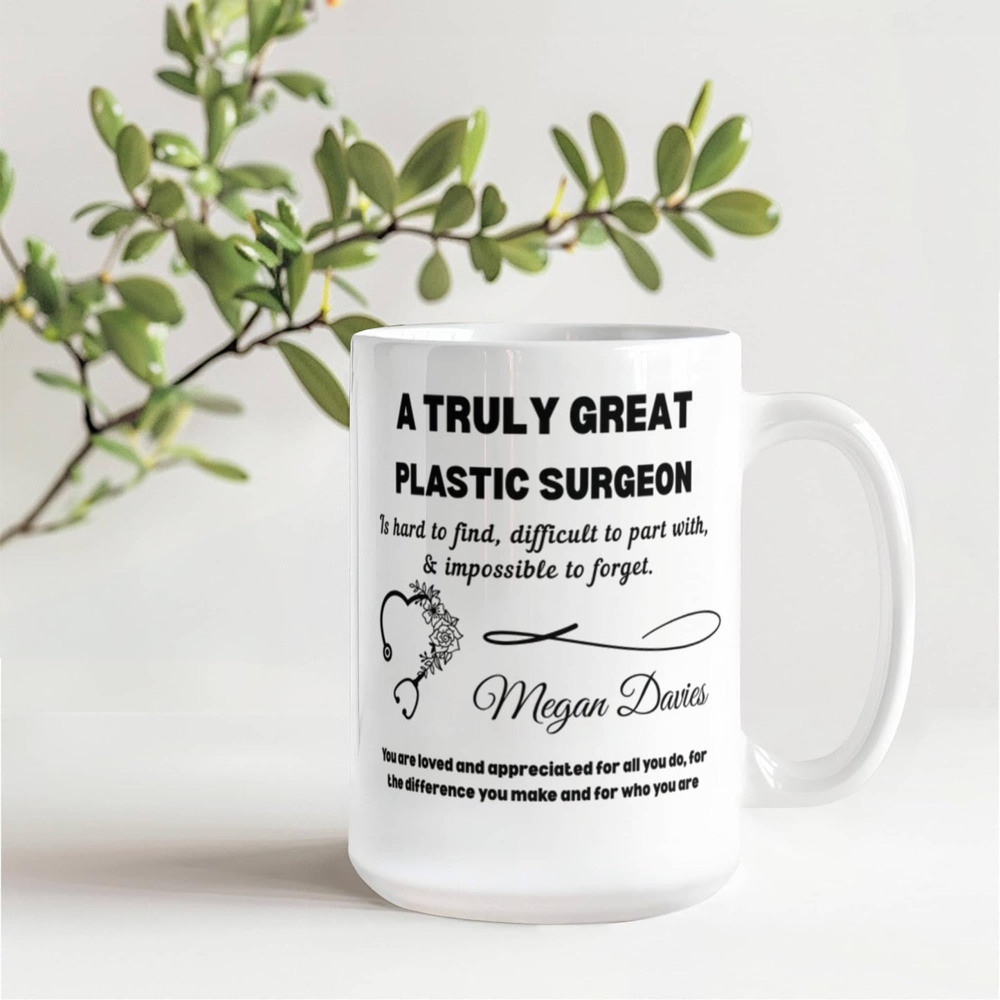 Plastic Surgeon Gift Personalized Color Accent Mug – view 9