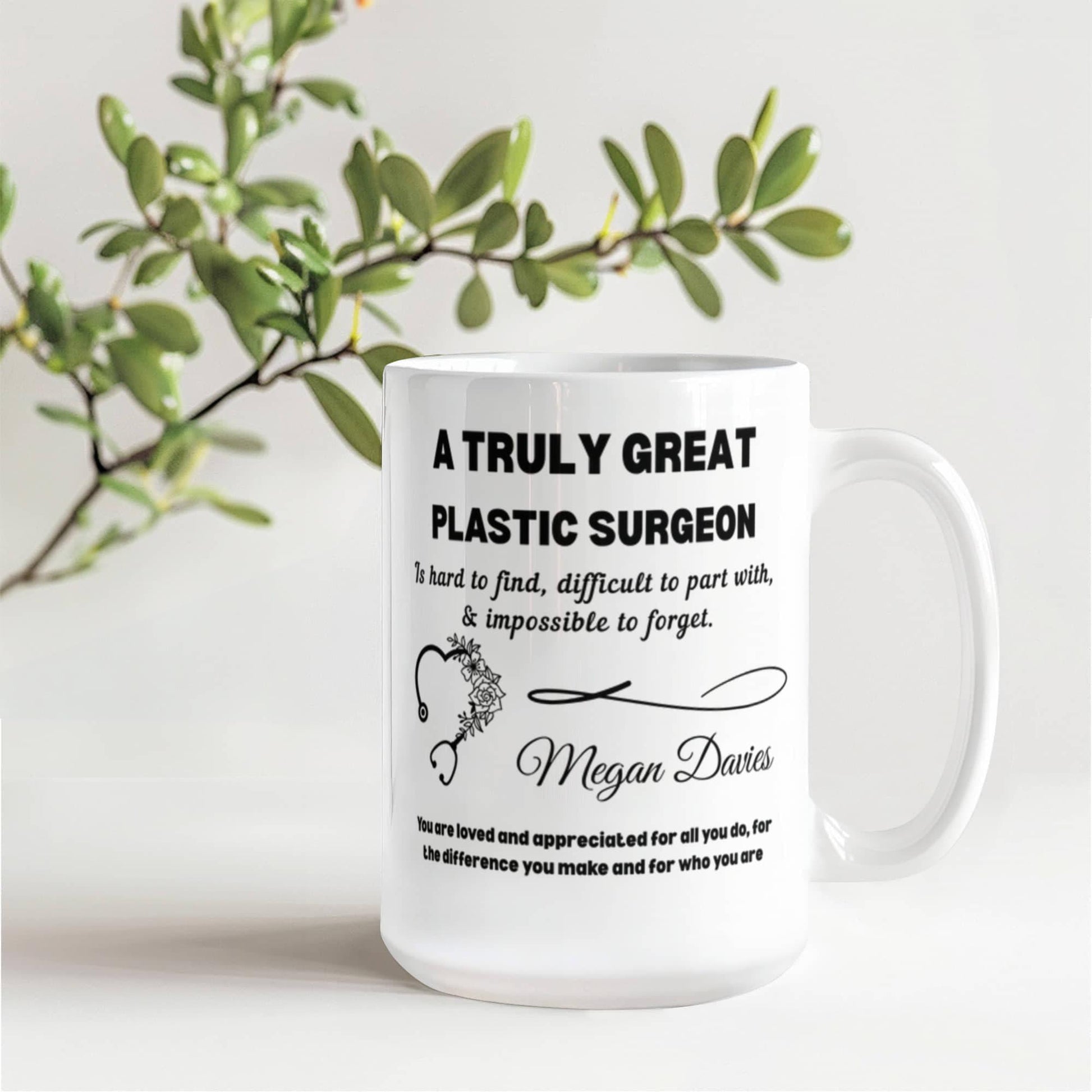 Plastic Surgeon Gift Personalized Color Accent Mug – view 9
