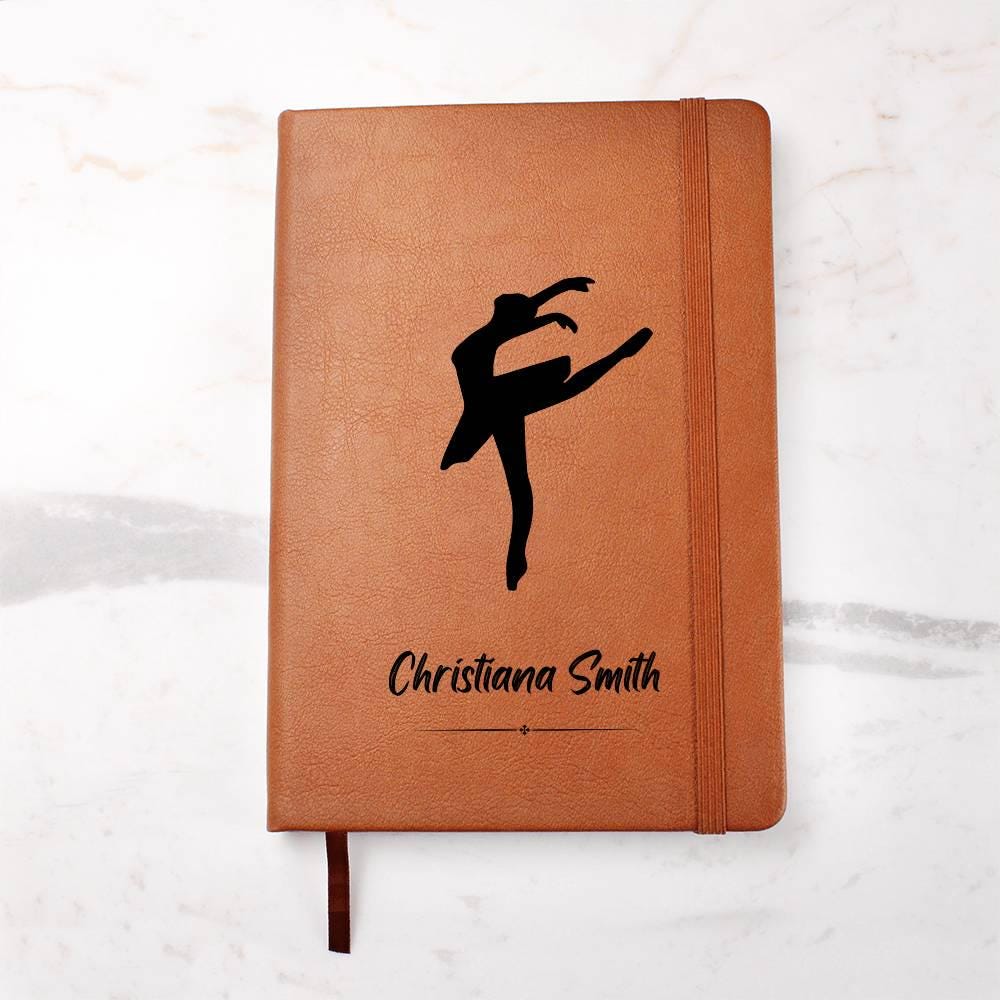 Personalized Leather Dance Journal – Ballet Dancer Gift – view 2