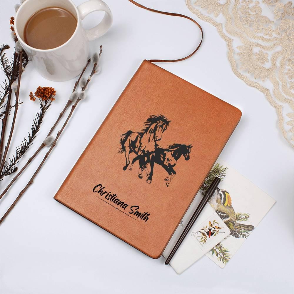 Personalized Leather Horse Journal – Custom Equestrian Notebook Gift – view 10