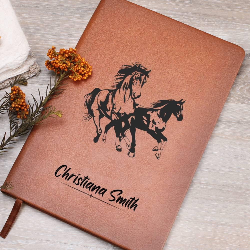 Personalized Leather Horse Journal – Custom Equestrian Notebook Gift – view 8