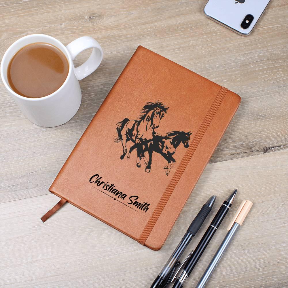 Personalized Leather Horse Journal – Custom Equestrian Notebook Gift – view 6