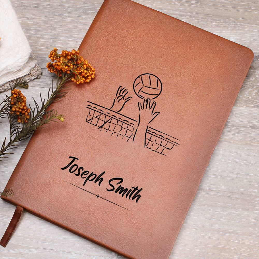 Personalized Leather Volleyball Journal – Custom Gift for Volleyball – view 8
