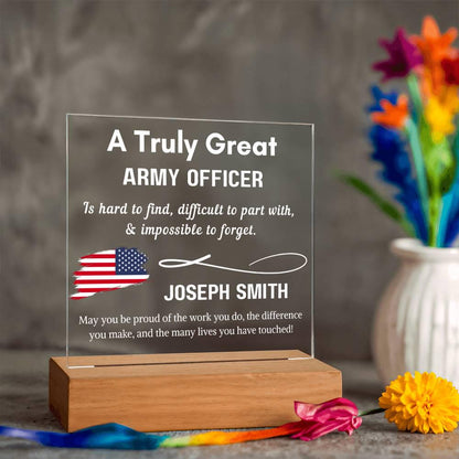 Personalized US Army Officer Keepsake Sign – Custom Military Gift – view 8