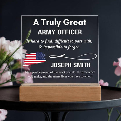 Personalized US Army Officer Keepsake Sign – Custom Military Gift – view 6