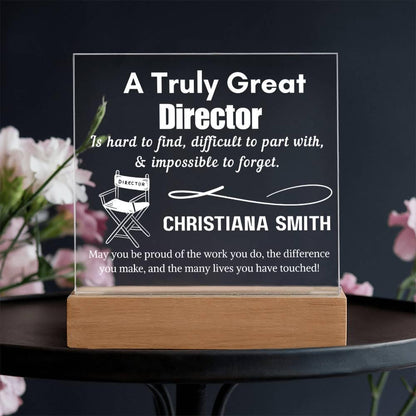 Personalized Truly Great Director Sign – Custom Filmmaker Keepsake – view 3