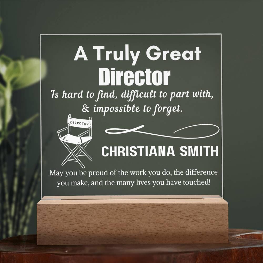 Personalized Truly Great Director Sign – Custom Filmmaker Keepsake – view 2