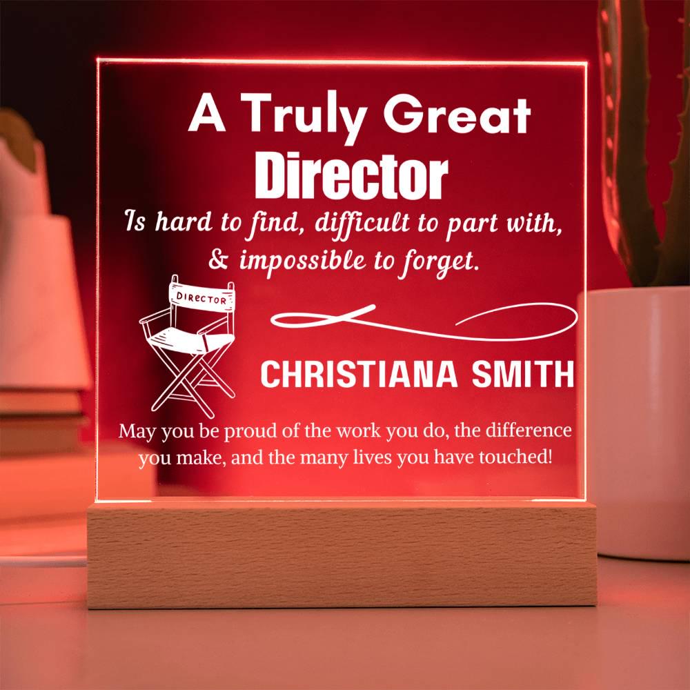 Personalized Truly Great Director Sign – Custom Filmmaker Keepsake – view 4