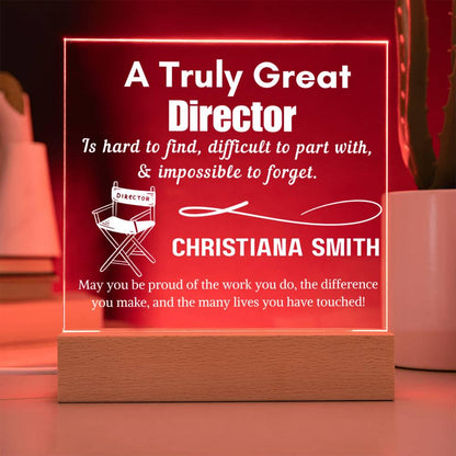 Personalized Truly Great Director Sign – Custom Filmmaker Keepsake – view 4