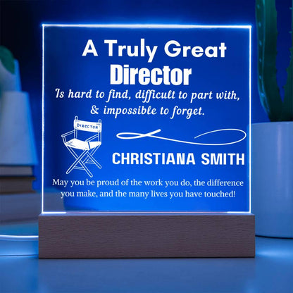 Personalized Truly Great Director Sign – Custom Filmmaker Keepsake – view 5